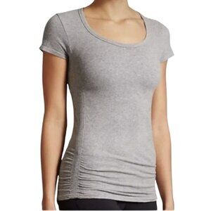 ATHLETA Pure Tee Side Stretch Light Grey T-Shirt Size S